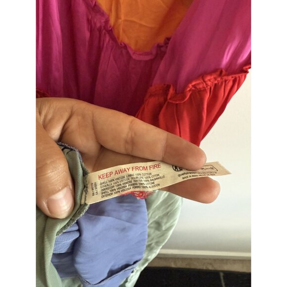 Brand New By Anthropologie Rainbow Tiered V-Neck Maxi Dress Size 1X Bohemian - Picture 5 of 8